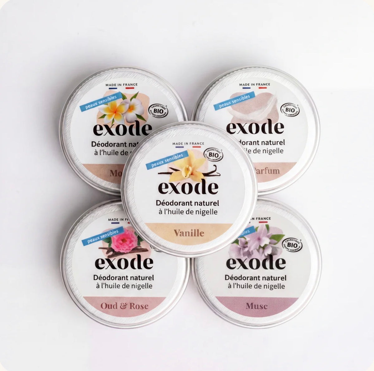 Déodorant Naturel Peaux Sensibles Sans Parfum - Exode (nouveauté)