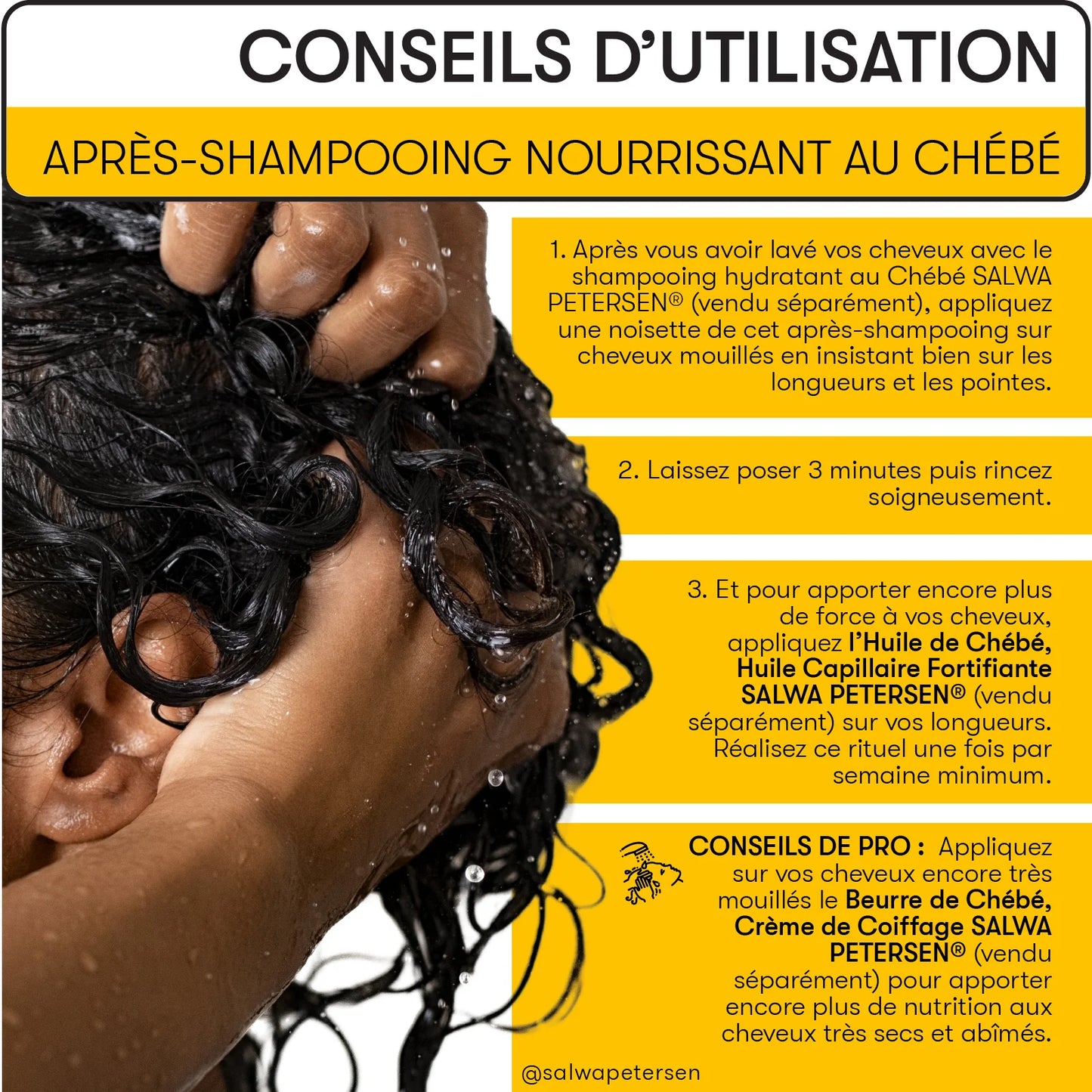 Après-Shampooing Nourrissant Chébé + Huile d'argan