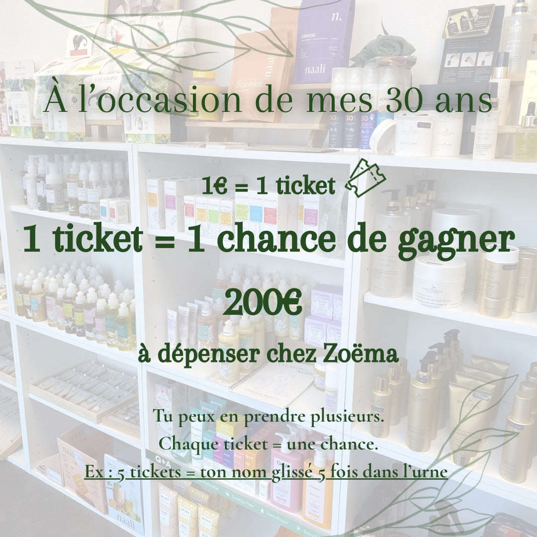 Ticket surprise – Pour mes 30 ans 🎈