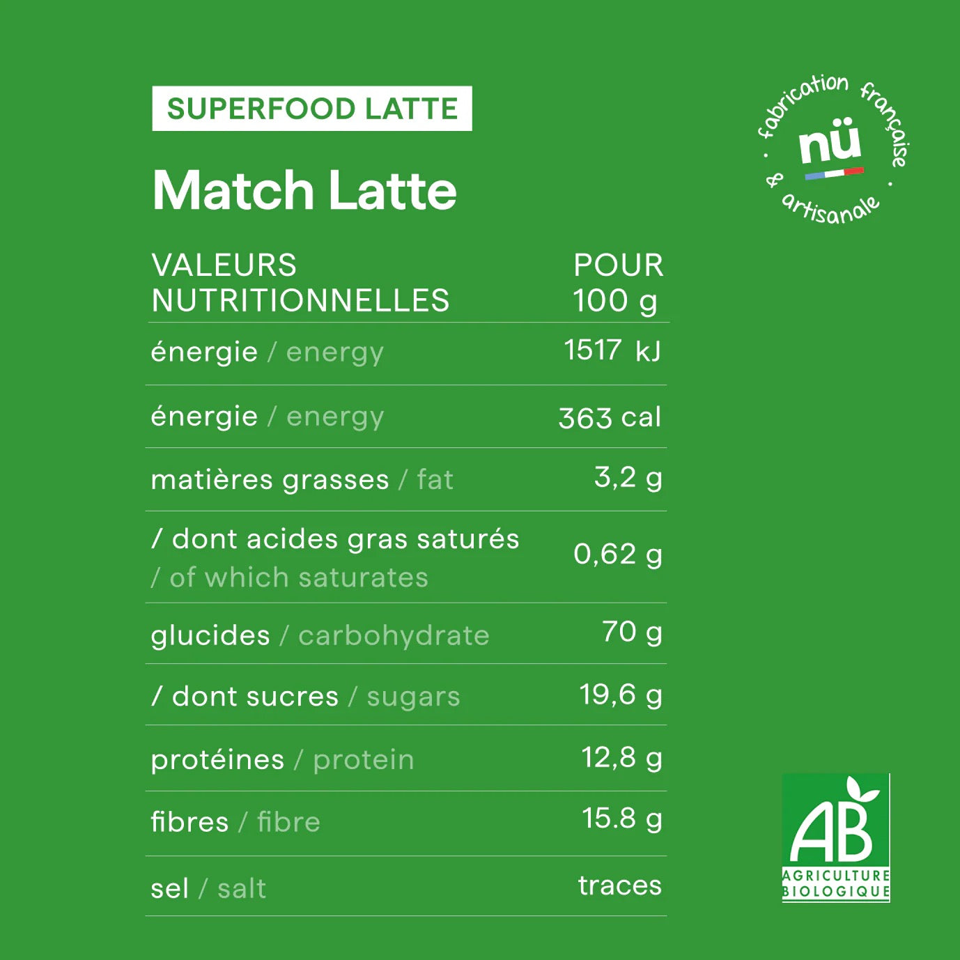 Matcha Latte - Numorning (nouveauté)