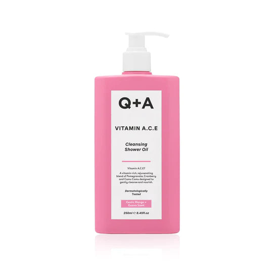 Huile de douche nettoyante Vitamine A.C.E - Q+A