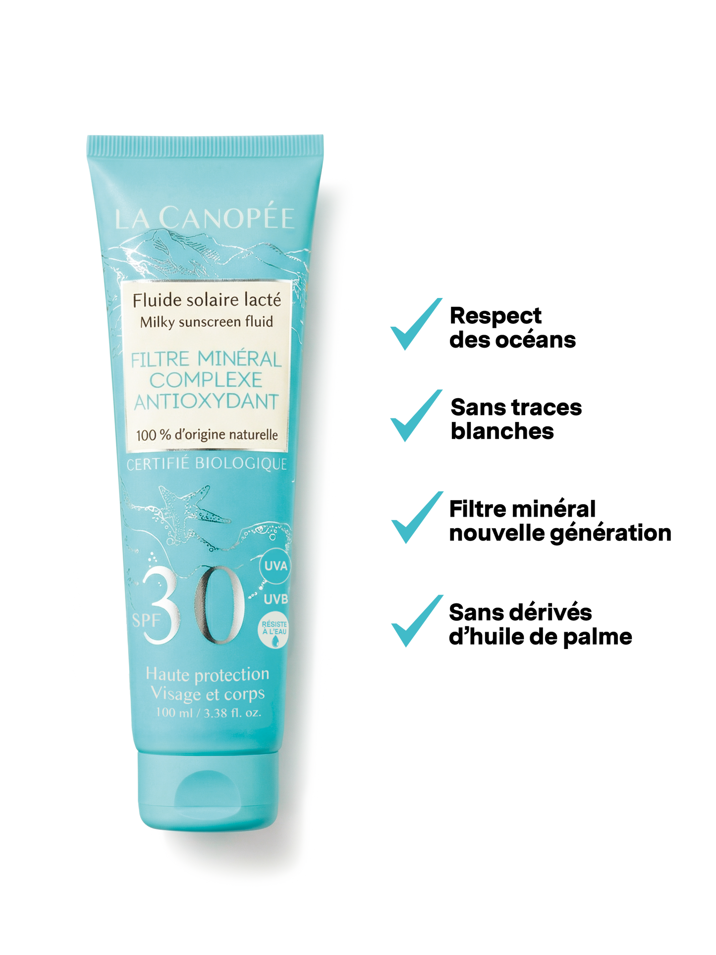 Fluide solaire lacté SPF30 – La Canopée (NOUVEAUTÉ)