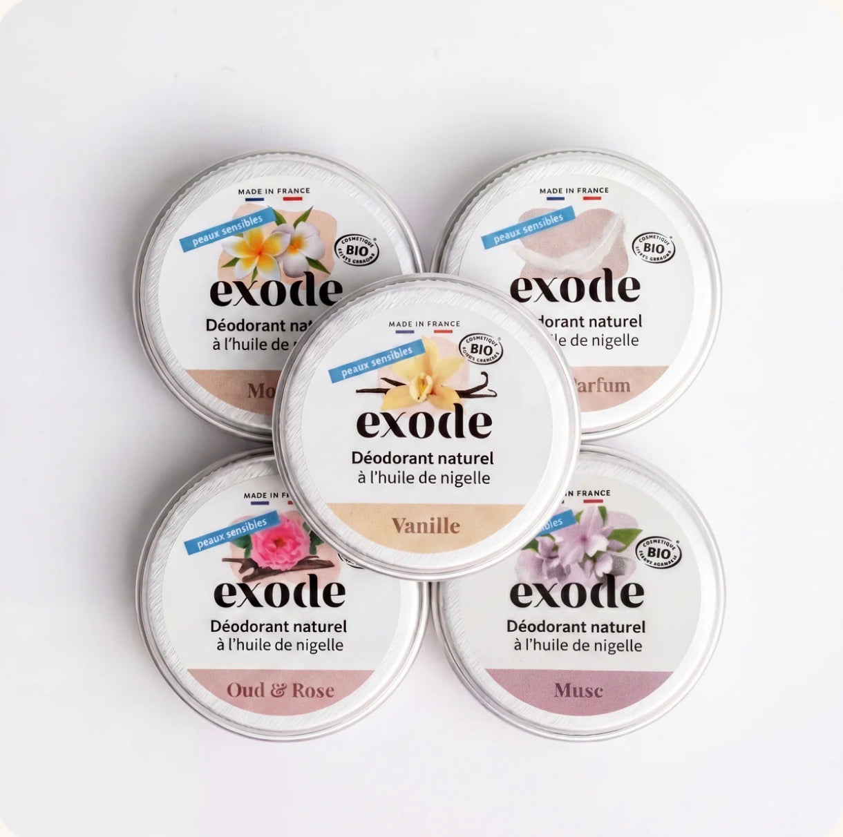 Déodorant Naturel Peaux Sensibles Oud & Rose - Exode (nouveauté)