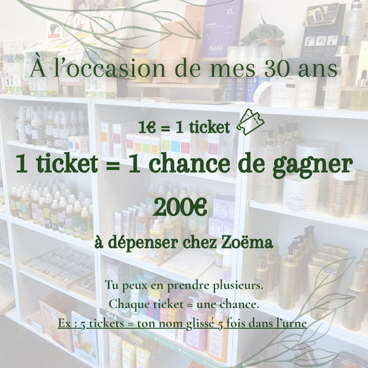 Ticket surprise – Pour mes 30 ans 🎈