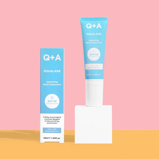 Crème solaire quotidienne hydratante Squalane SPF 50 - Q+A